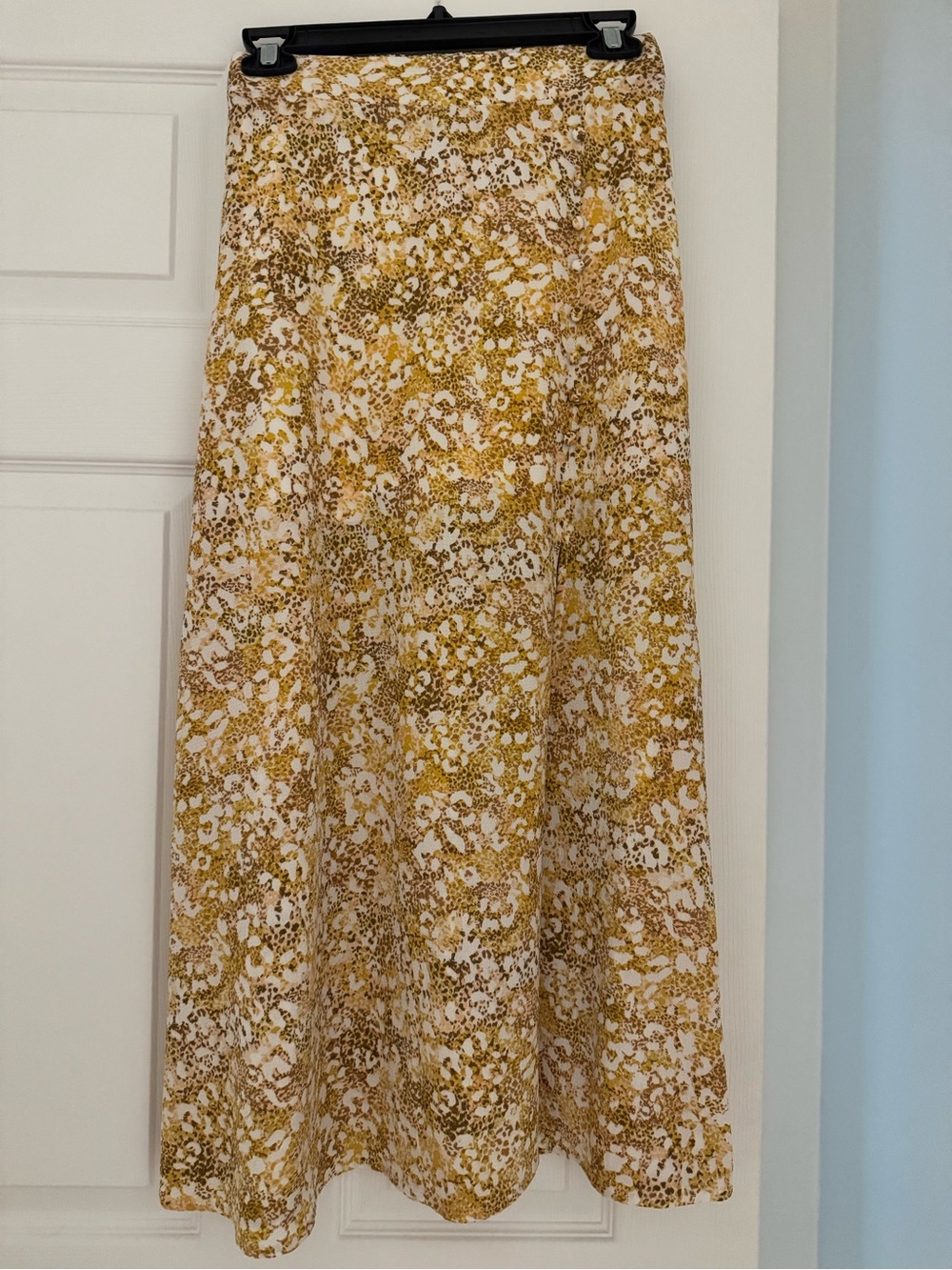 BCBGeneration Yellow Floral Print Skirt